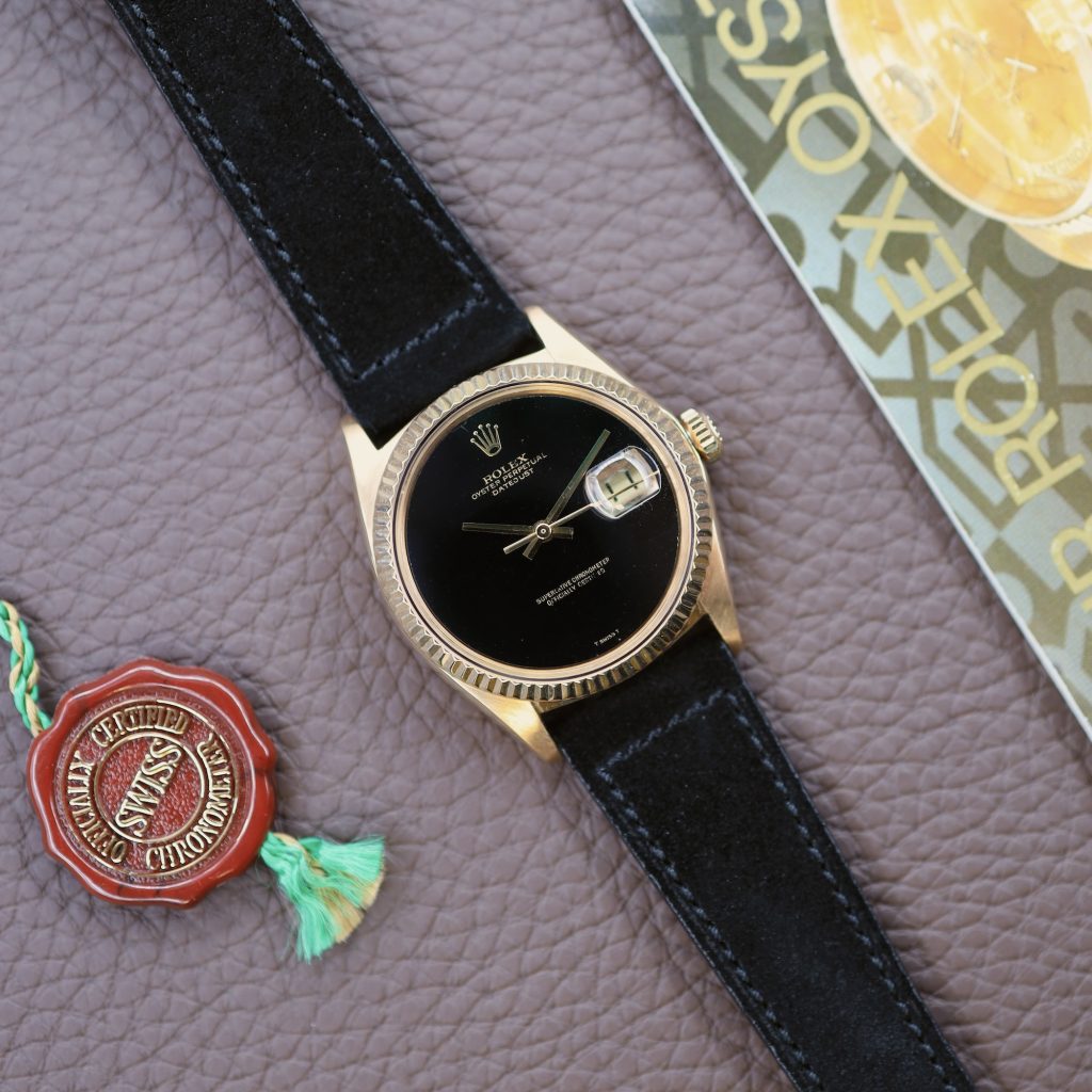 Rolex DateJust 18k 'Onyx' ref. 1601 (1979)