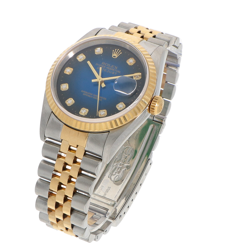 Rolex DateJust 16233 Blue Vignette Diamonds_7